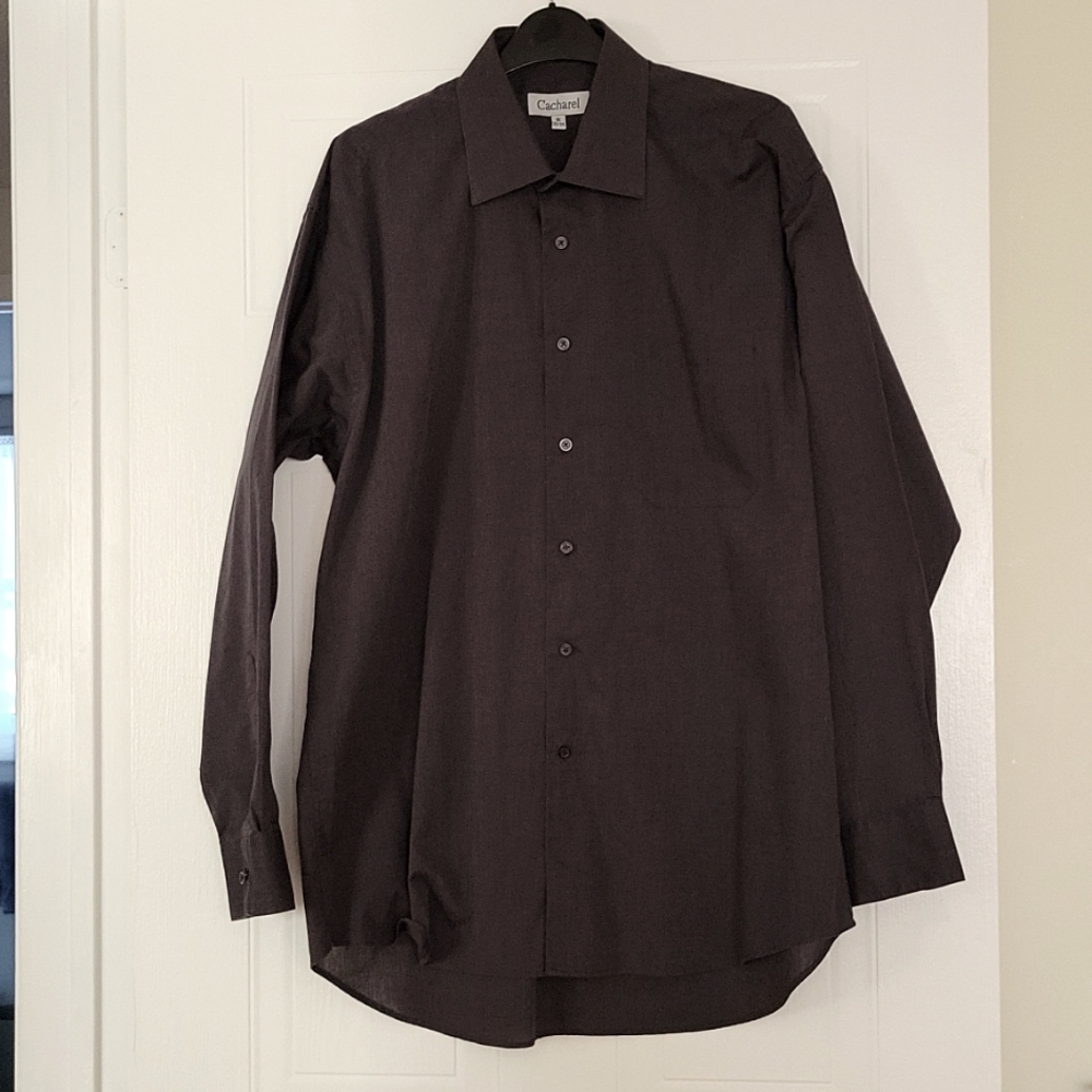 Cacharel Men's Black Shirt- Size 16